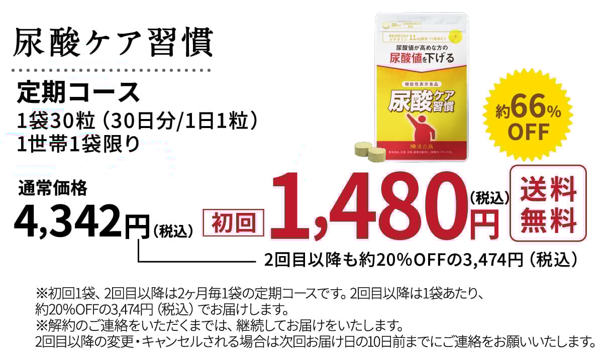 初回定期コース1480円（税別）