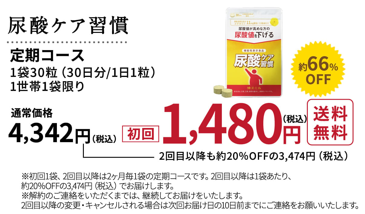 初回定期コース1480円（税別）