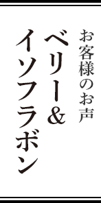 お客さまのお声 和漢の森のベリー＆イソフラボン