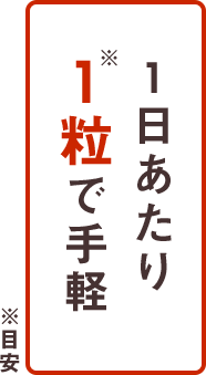 1日あたり1粒で手軽