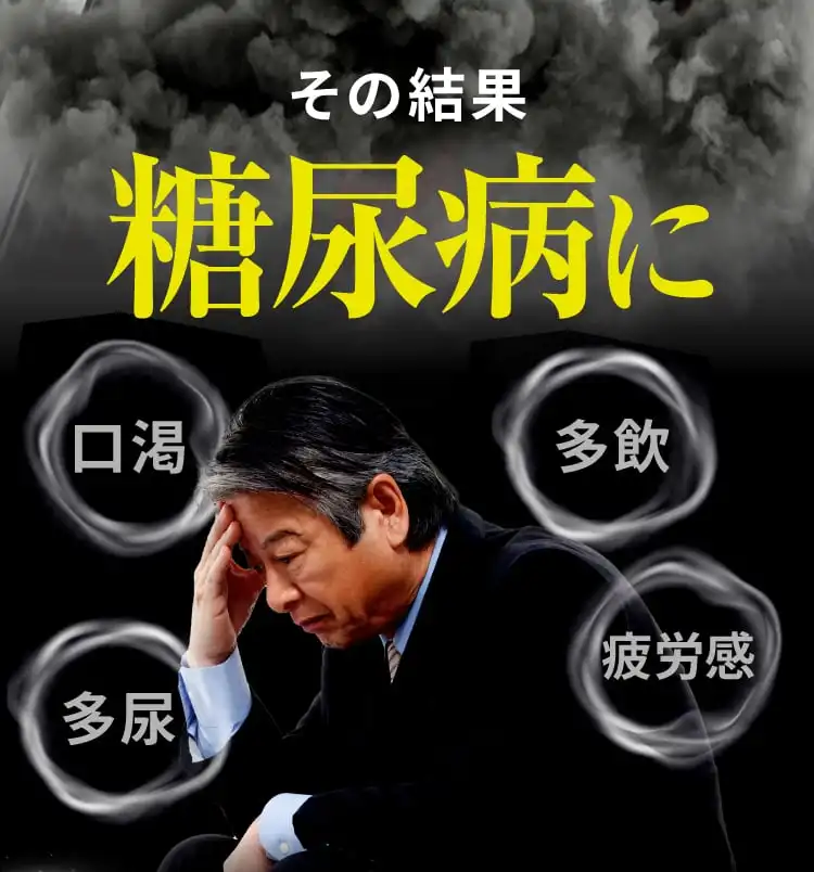その結果糖尿病になる