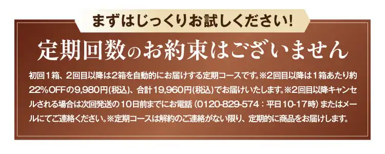 定期コースについての説明
