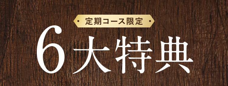 定期コース限定 6大特典