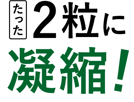 たった2粒に凝縮！