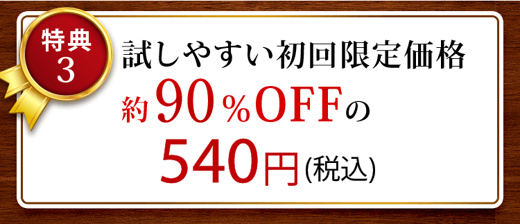 試しやすい初回限定価格