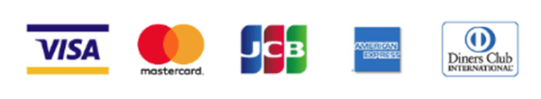 VISA Mastercard JCB Amex Diners