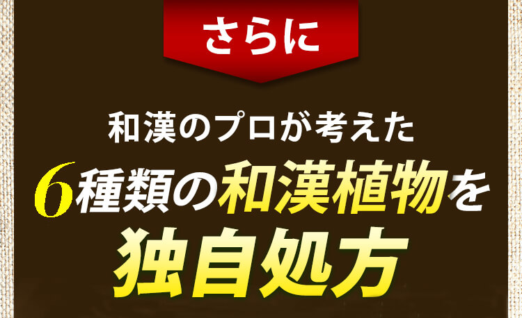 東洋の伝統的な考え方に沿ったキレを支える独自の配合