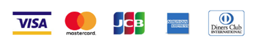 VISA Mastercard JCB Amex Diners