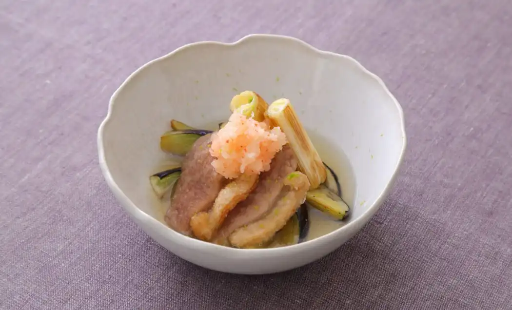 鴨肉と茄子のおろしたっぷり揚げだしの写真0