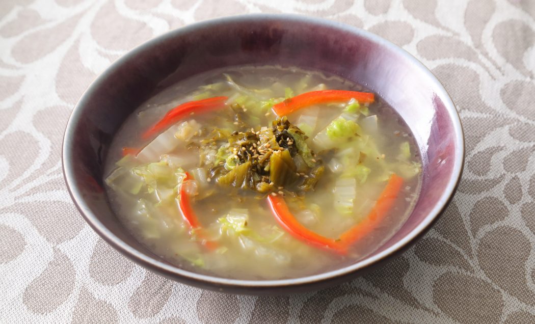 白菜と高菜のスープ　貝柱入りの写真0