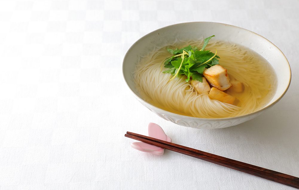 カジキマグロと三つ葉のにゅう麺レモン風味の写真2