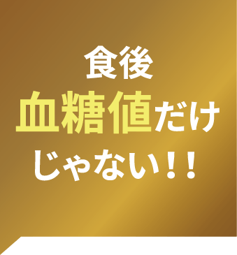 食後血糖値だけじゃない!!