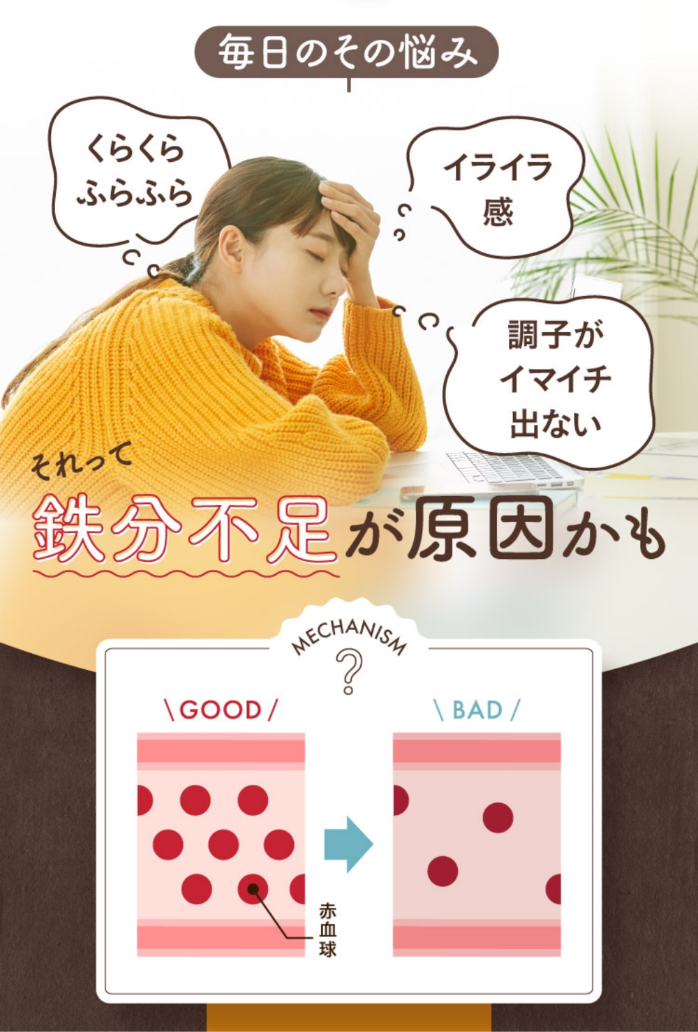 毎日のその悩み それって鉄分不足が原因かも