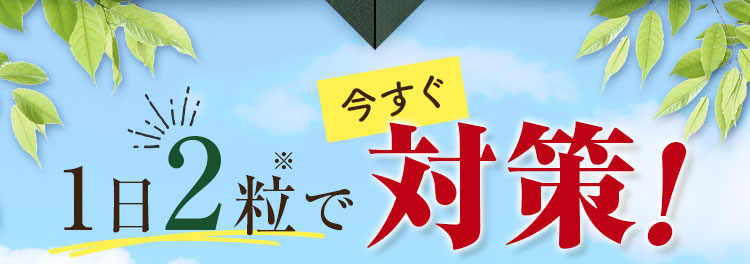 1日2粒で対策!