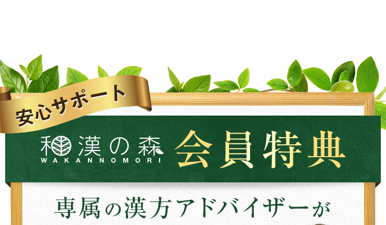 専属の漢方アドバイザーがサポート