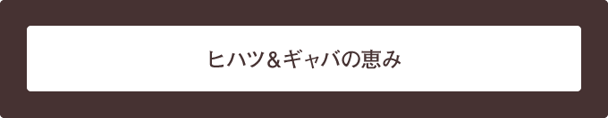ヒハツ&ギャバの恵み